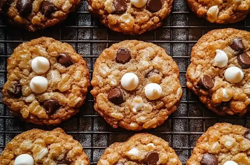 Crunchy Chocolate Chip Rice Krispie Cookies
