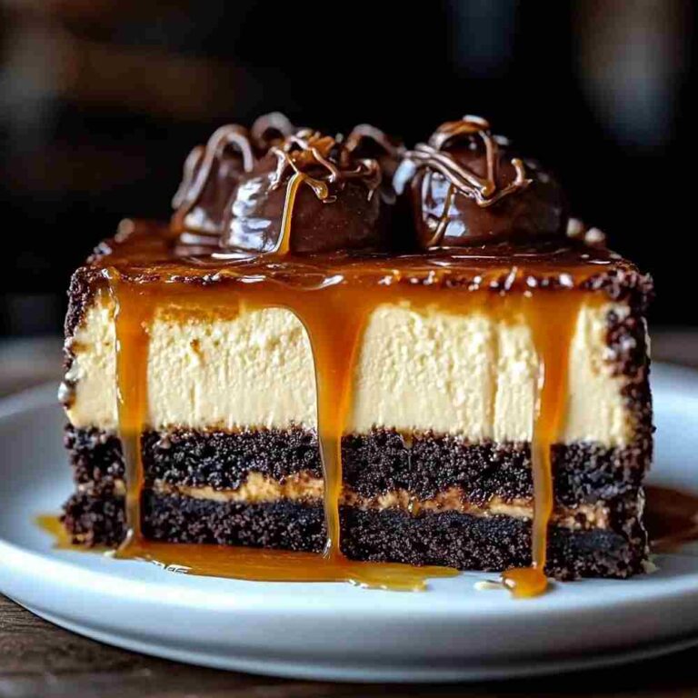 Heavenly Caramel Brownie Cheesecake