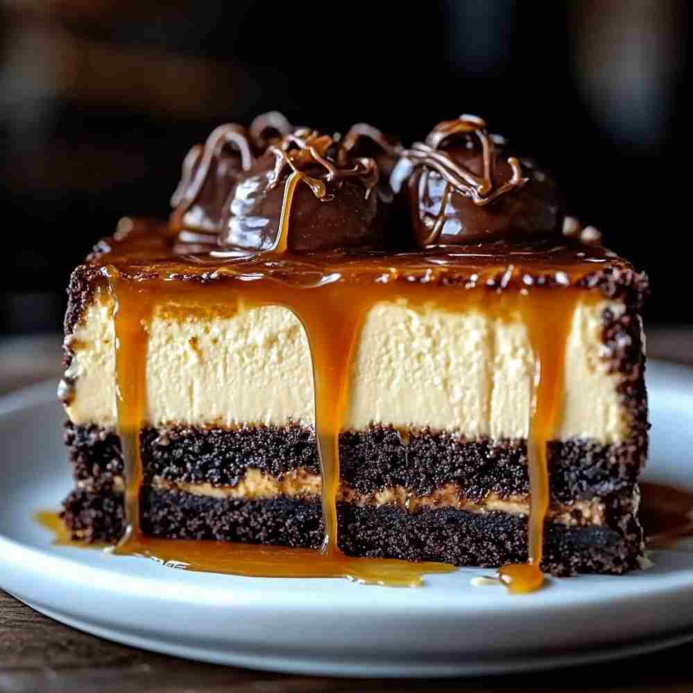 Heavenly Caramel Brownie Cheesecake