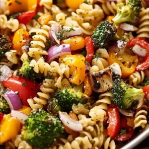 Marinated vegetarian pasta salad