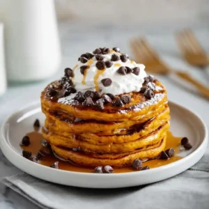 Pumpkin Chocolate Chip Pancakes Recipe
