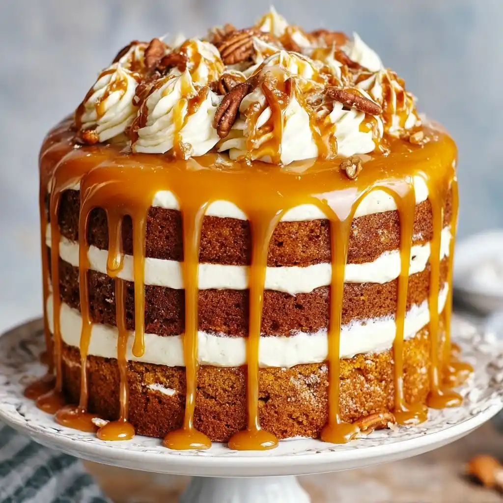 Pumpkin Salted Caramel Cake
