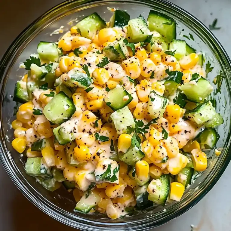 Street Corn Creamy Cucumber Salad