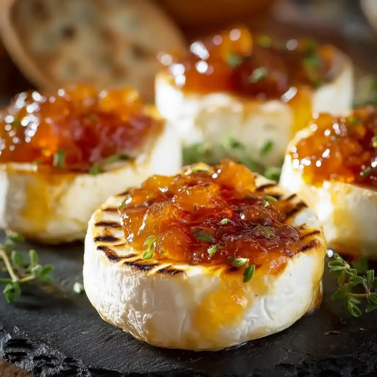 Baked Goat Cheese with Apricot Jam