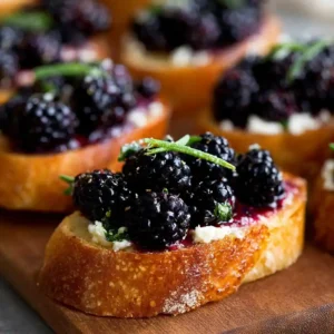 Blackberry Goat Cheese Crostini Recipe