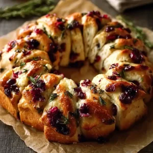 Brie Cranberry Pull-Apart Bread – Holiday Appetizer Recipe