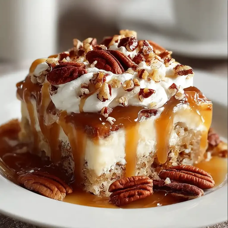 Butter Pecan Praline Poke Cake