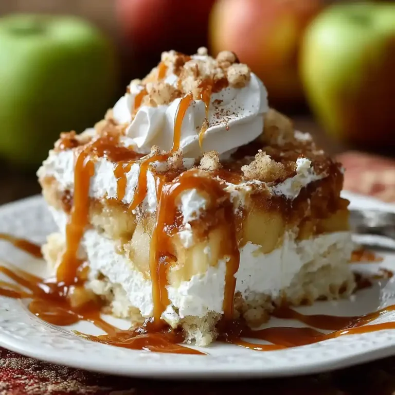 Caramel Apple Poke Cake