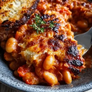 Cheesy White Bean Tomato Bake – Savory, Comforting & Easy
