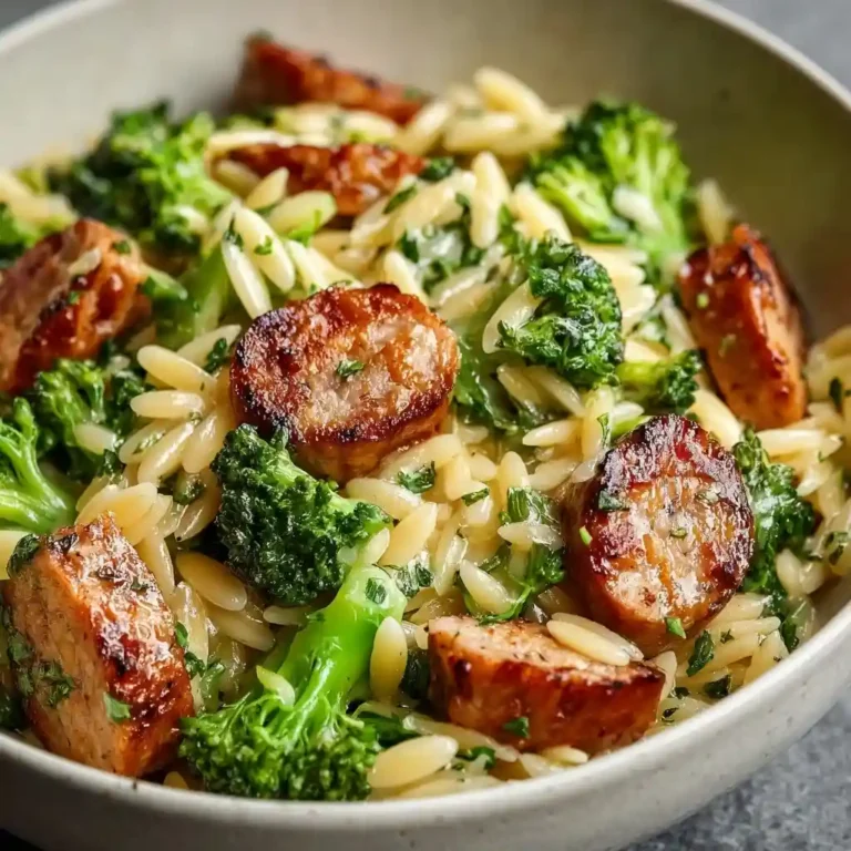 Chicken Sausage and Broccoli Orzo
