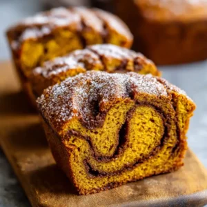Cinnamon Swirl Pumpkin Bread Mini Loaves