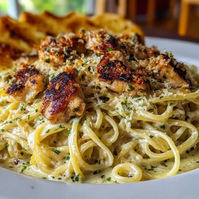 Creamy Italian Garlic Parmesan Chicken Pasta