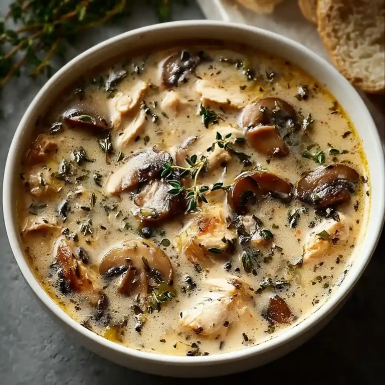 Creamy Rotisserie Chicken Mushroom Soup