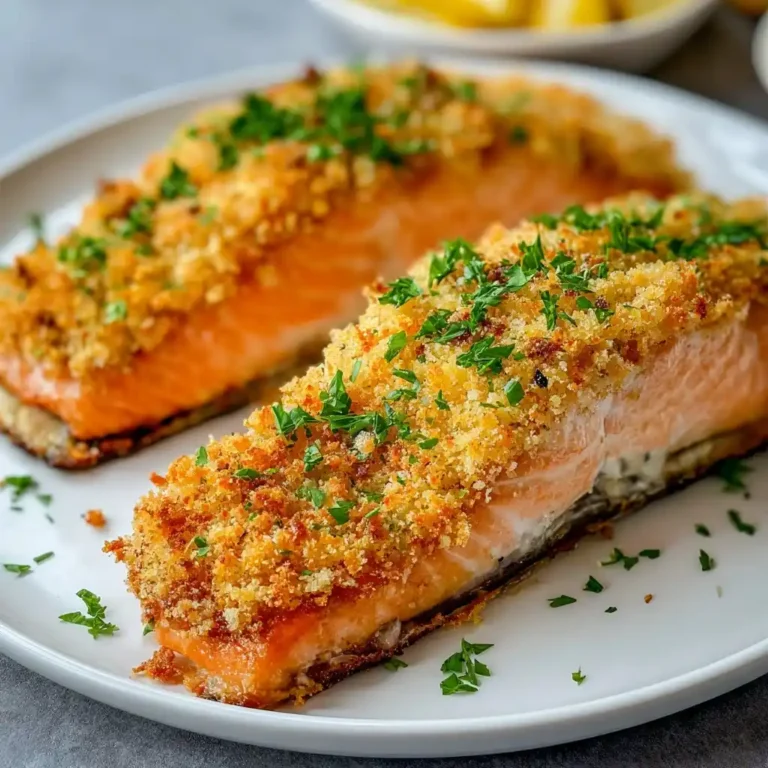 Crispy Parmesan Crusted Baked Salmon