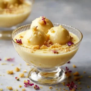 Custard Rasgulla Bliss – Creamy, Sweet & Irresistible