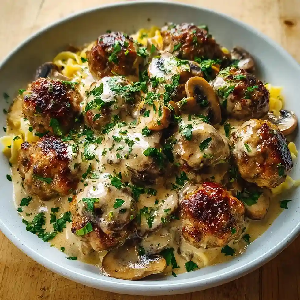 Meatball Stroganoff with Dreamy Cream Sauce