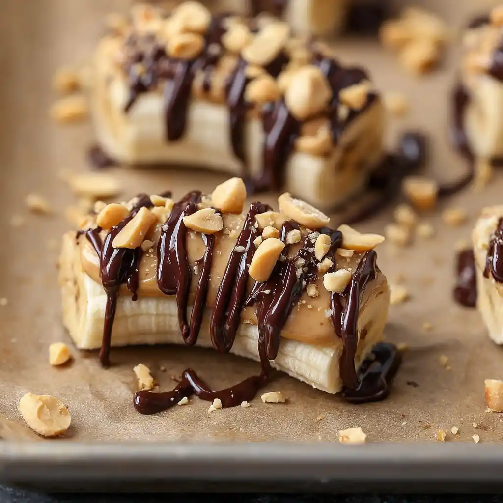 No-Bake Chocolate Peanut Butter Banana Bites