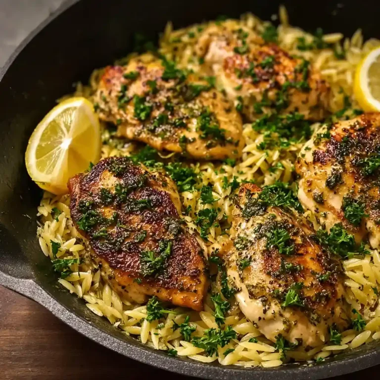One-Pan Lemon Herb Chicken and Orzo