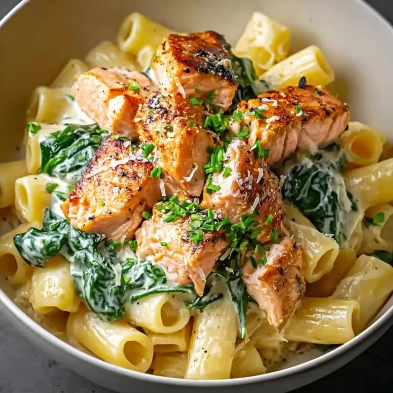 Salmon Spinach Pasta