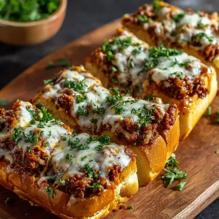 Sloppy Joe Garlic Bread