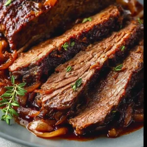 Thyme and Garlic Braised Beef Brisket Recipe