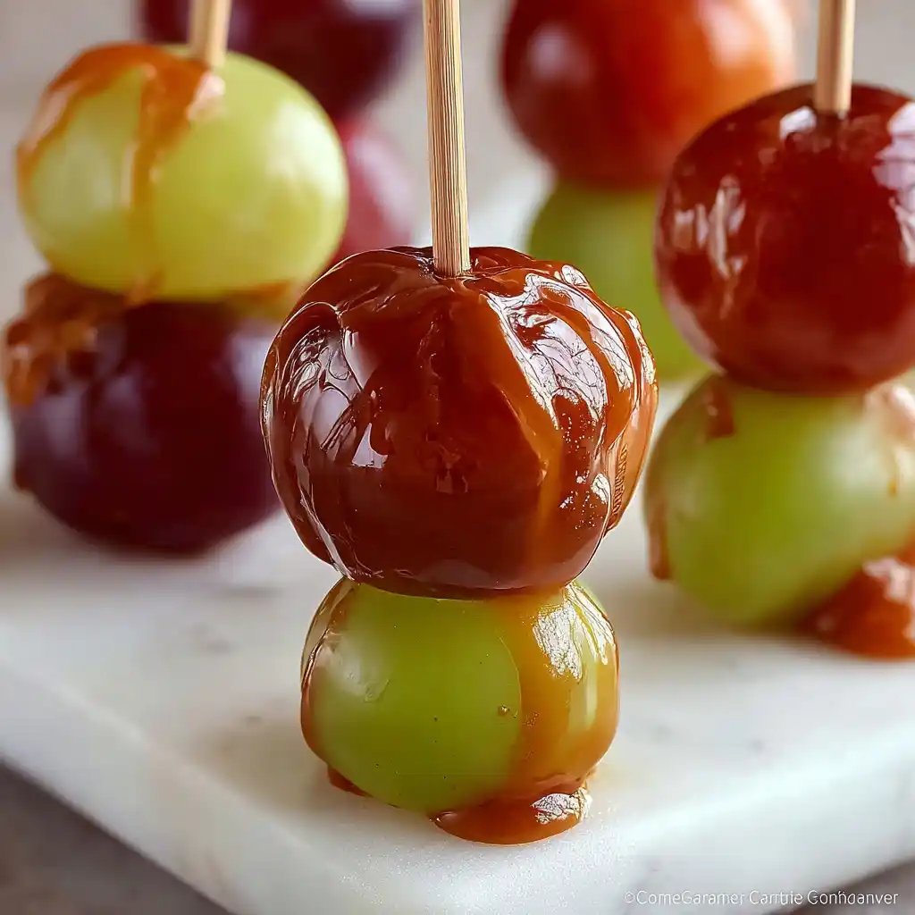 Caramel Apple Grapes Recipe How To Make Caramel Apple Grapes Best Grapes For Caramel Apple Dessert Healthy Caramel Apple G...