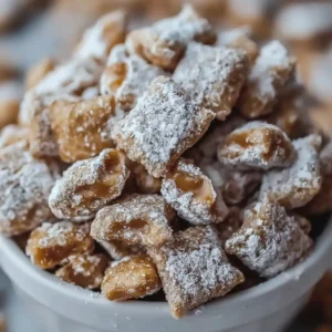 Caramel Apple Puppy Chow: Irresistible Sweet Crunchy Treat