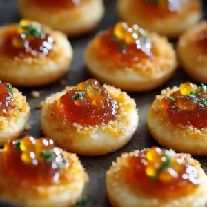 Cheesy Thumbprint Appetizers with Zesty Hot Pepper Jelly!