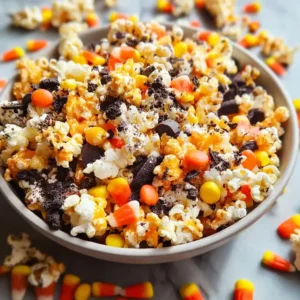 10-Minute Colorful Halloween Popcorn Mix Recipe