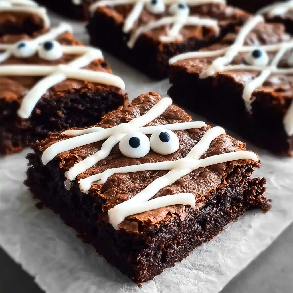 Epic Spiderweb Chocolate Brownies