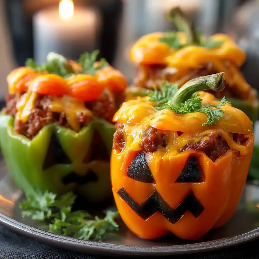 Halloween Stuffed Peppers