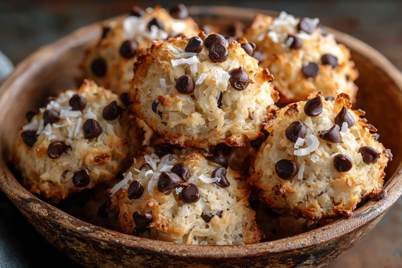 Air Fryer Coconut Almond Chocolate Chip Cookies