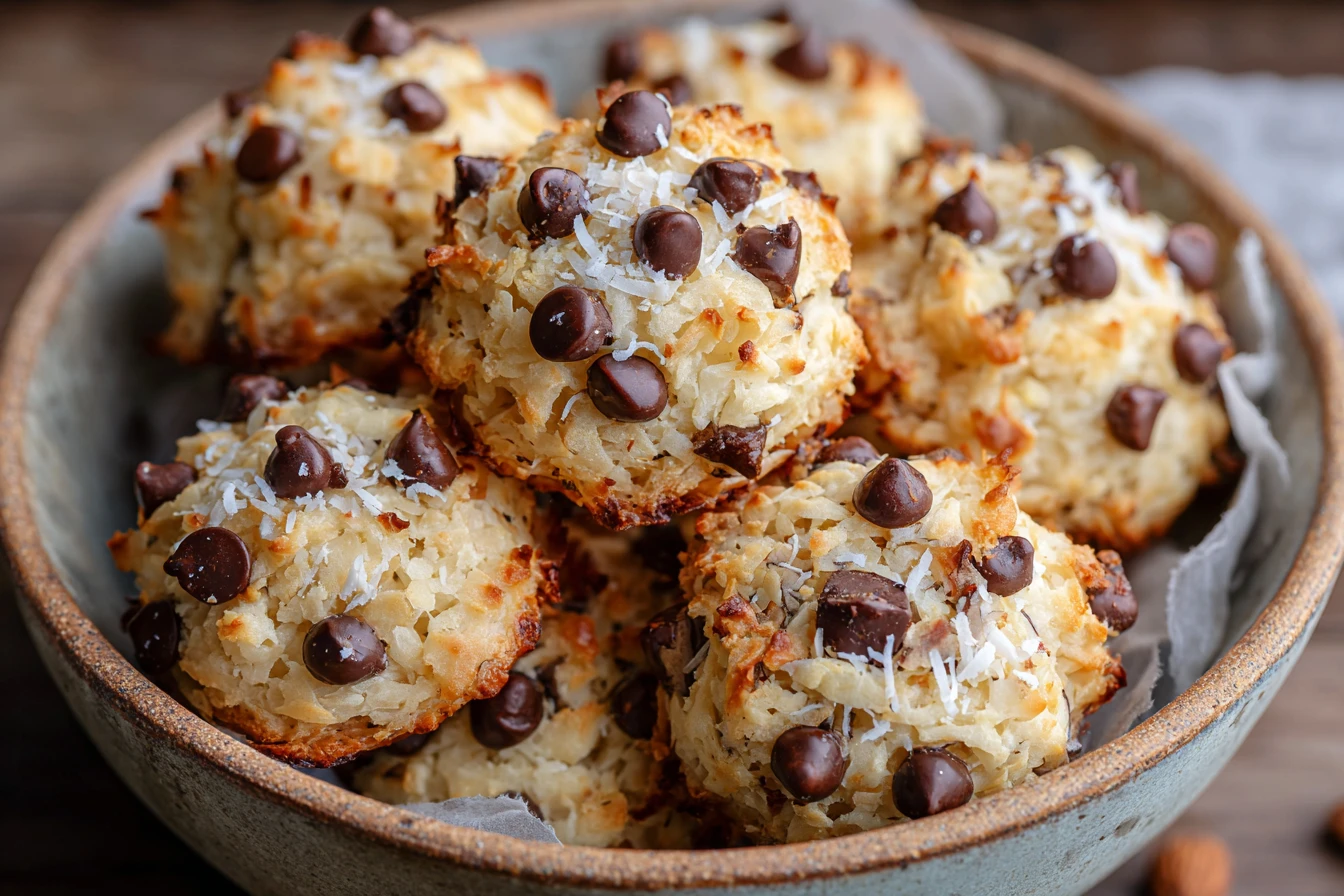 Air Fryer Coconut Almond Cookies Recipe Best Chocolate Chip Cookies In Air Fryer Healthy Air Fryer Cookies Recipe Low Carb...