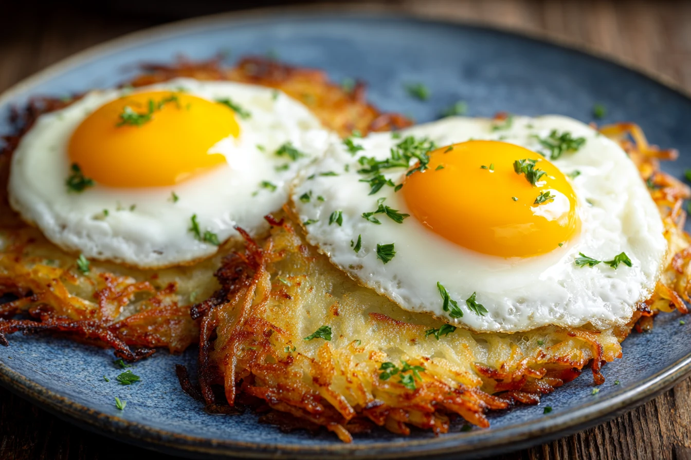 Air Fryer Hash Browns with Eggs