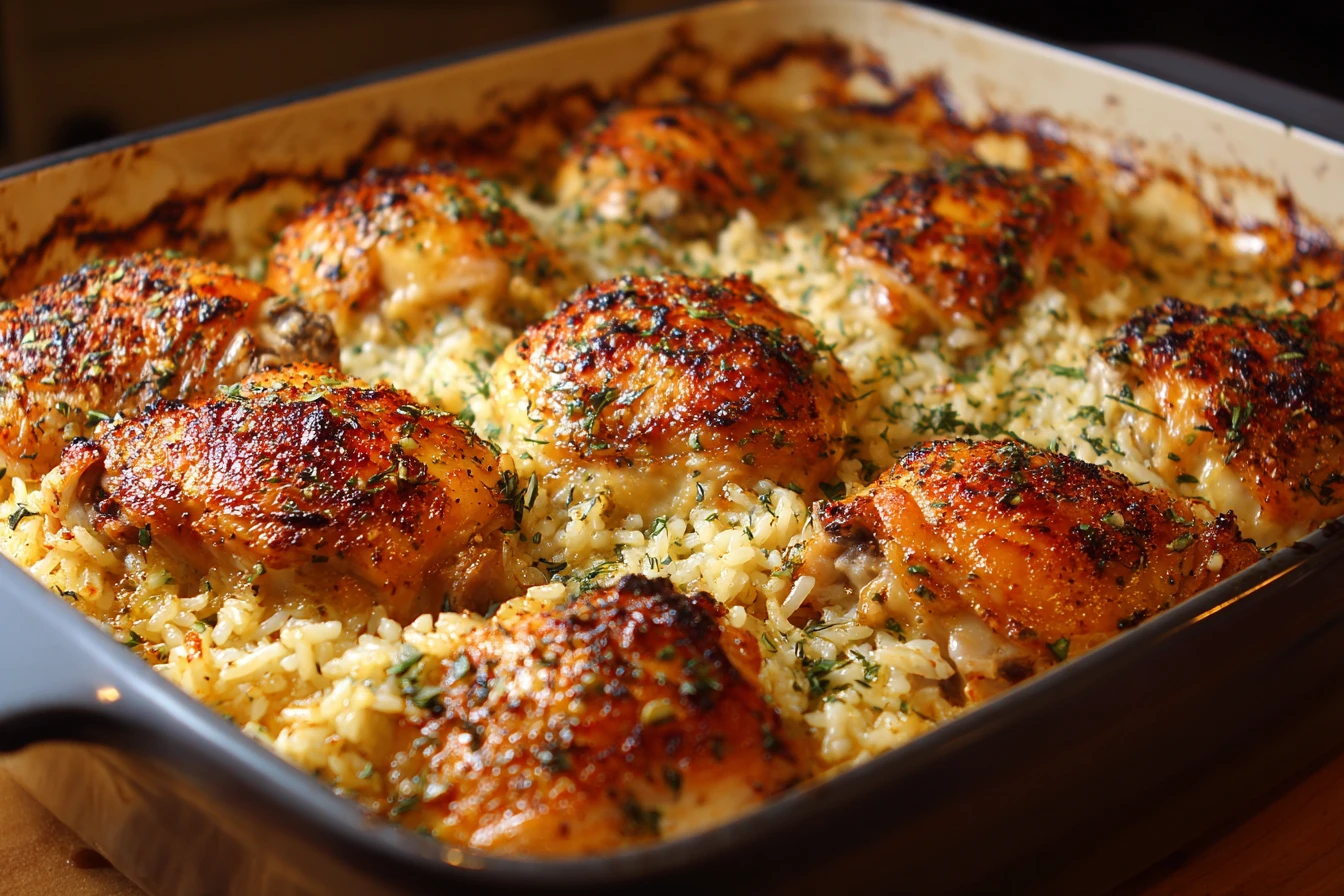 Amazing Forgotten Chicken Casserole Recipe Creamy Baked Chicken And Rice Dish Low Competition Chicken Rice Casserole High ...