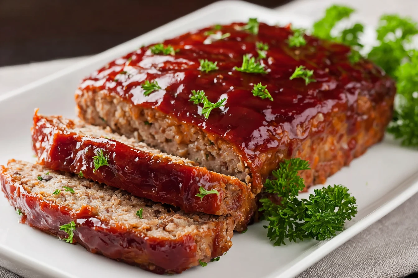 Best BBQ Glazed Meatloaf Recipe Easy BBQ Meatloaf Glaze Homemade Barbecue Meatloaf BBQ Glazed Meatloaf Cooking Tips Slow C...