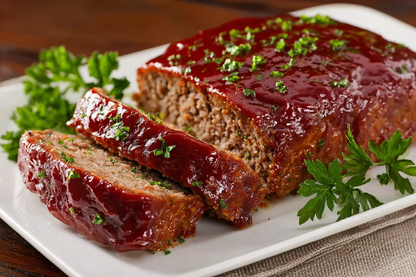 Best BBQ Glazed Meatloaf Recipe Easy BBQ Meatloaf Glaze Homemade Barbecue Meatloaf BBQ Glazed Meatloaf Cooking Tips Slow C...