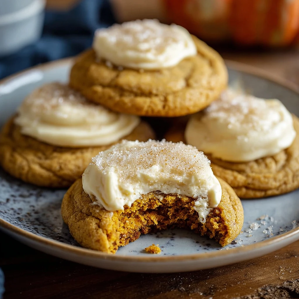 Best Fall Pumpkin Cheesecake Cookies Recipe Easy Pumpkin Cheesecake Cookies For Thanksgiving Gluten-free Pumpkin Cheesecak...