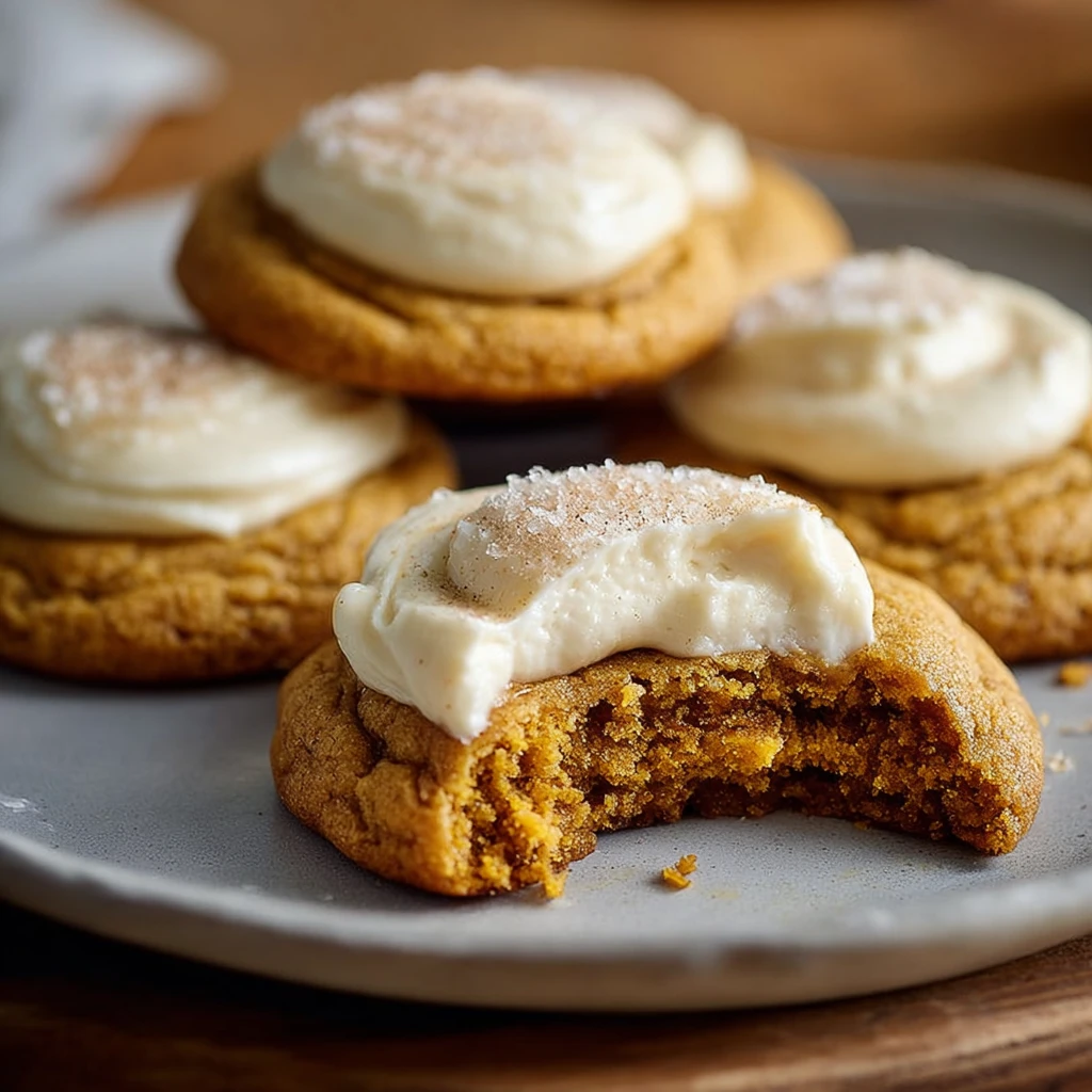 Best Fall Pumpkin Cheesecake Cookies Recipe Easy Pumpkin Cheesecake Cookies For Thanksgiving Gluten-free Pumpkin Cheesecak...