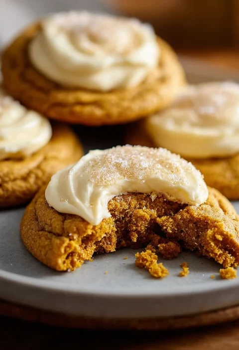 Best Fall Pumpkin Cheesecake Cookies Recipe Easy Pumpkin Cheesecake Cookies For Thanksgiving Gluten-free Pumpkin Cheesecak...
