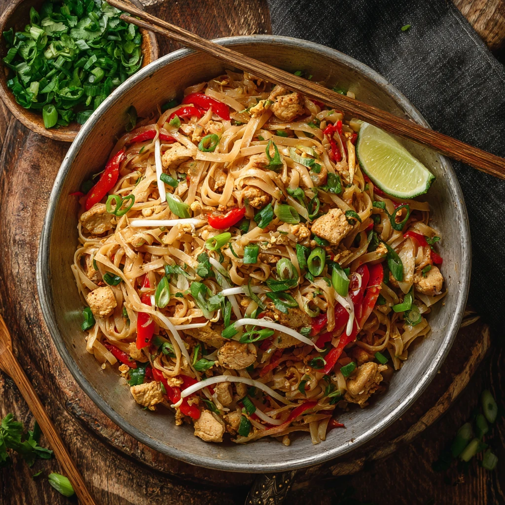 Best Healthy Chicken Pad Thai Recipe Low Calorie Chicken Pad Thai Gluten Free Chicken Pad Thai Recipe Authentic Healthy Ch...