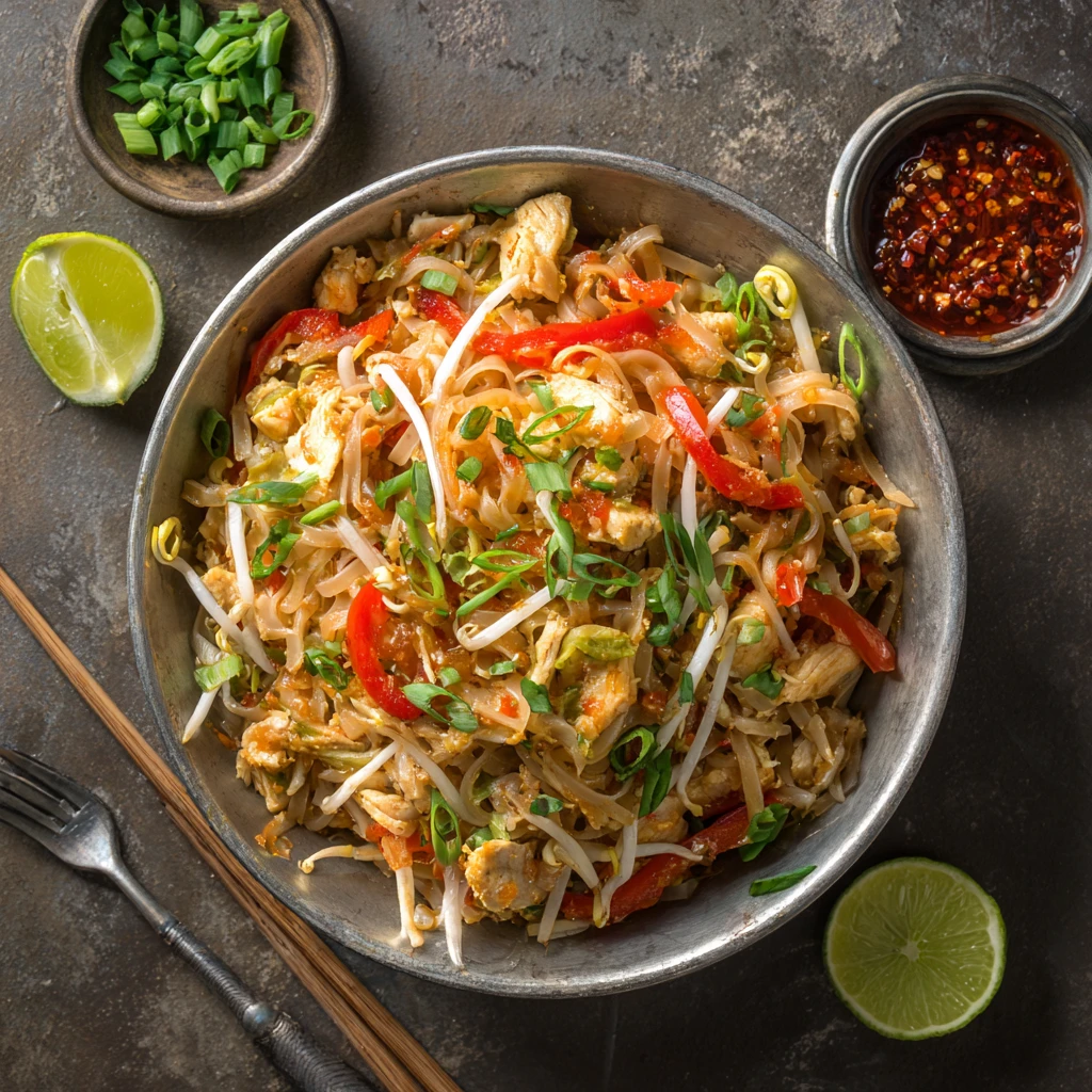 Best Healthy Chicken Pad Thai Recipe Low Calorie Chicken Pad Thai Gluten Free Chicken Pad Thai Recipe Authentic Healthy Ch...