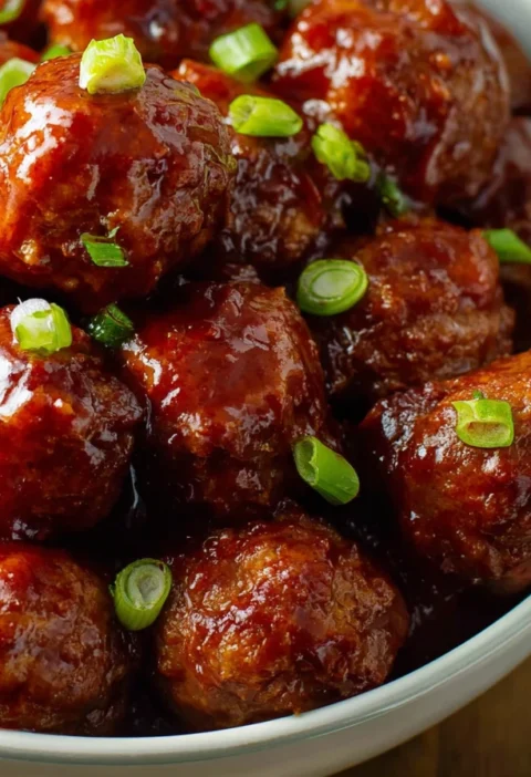 Best Slow Cooker BBQ Meatballs Recipe Easy Crockpot BBQ Meatballs Homemade BBQ Meatballs Slow Cooker Slow Cooker BBQ Meatb...