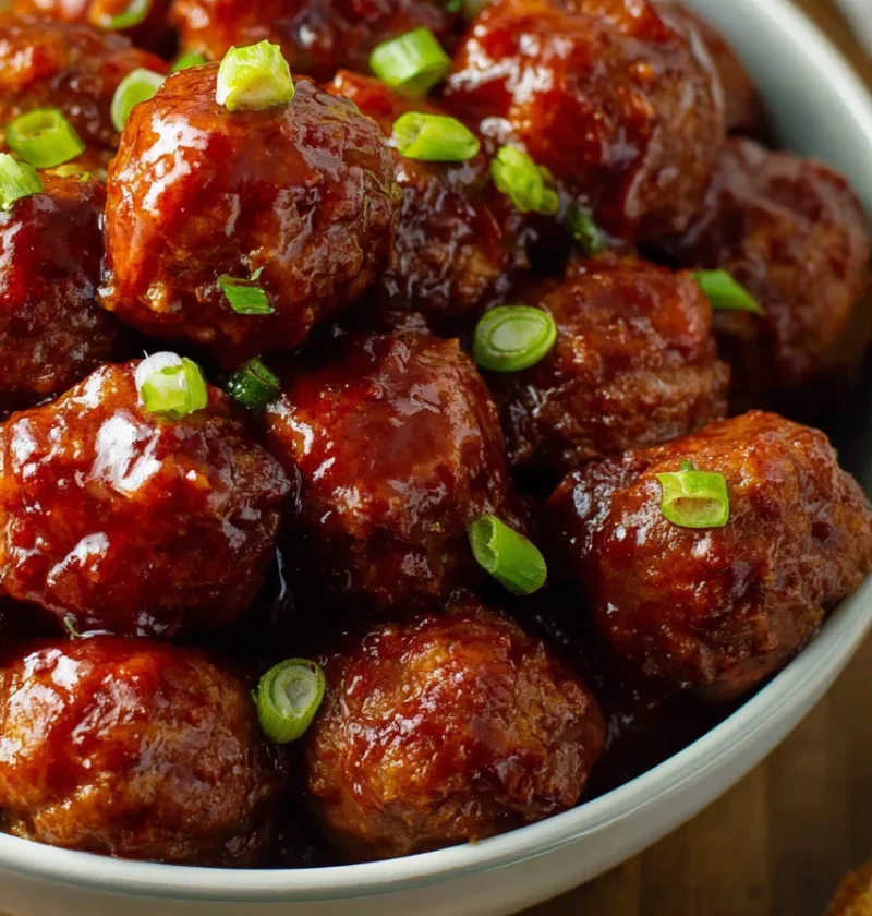 Best Slow Cooker BBQ Meatballs Recipe Easy Crockpot BBQ Meatballs Homemade BBQ Meatballs Slow Cooker Slow Cooker BBQ Meatb...