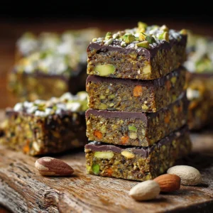 Vegan Pistachio Protein Bars