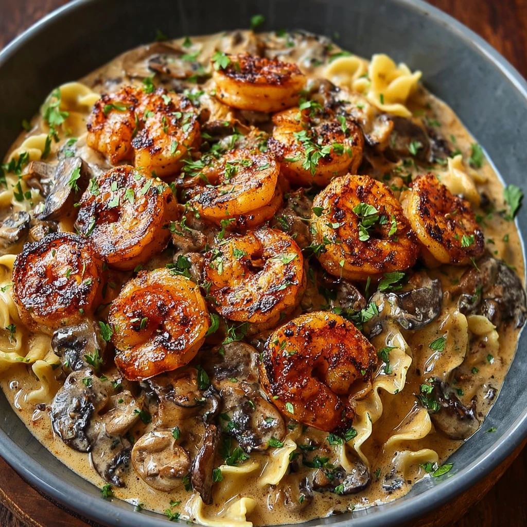 Blackened Shrimp Stroganoff