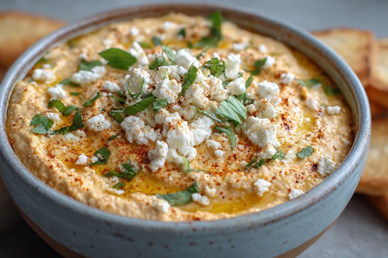 Buffalo Feta White Bean Dip