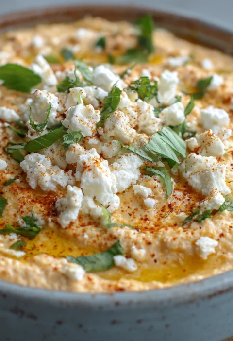Buffalo Feta White Bean Dip Recipe Spicy Buffalo Feta Bean Dip Creamy Buffalo Feta Dip With White Beans High Protein Buffa...