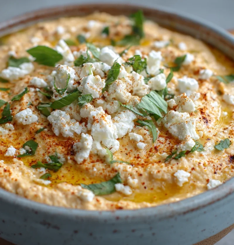 Buffalo Feta White Bean Dip Recipe Spicy Buffalo Feta Bean Dip Creamy Buffalo Feta Dip With White Beans High Protein Buffa...