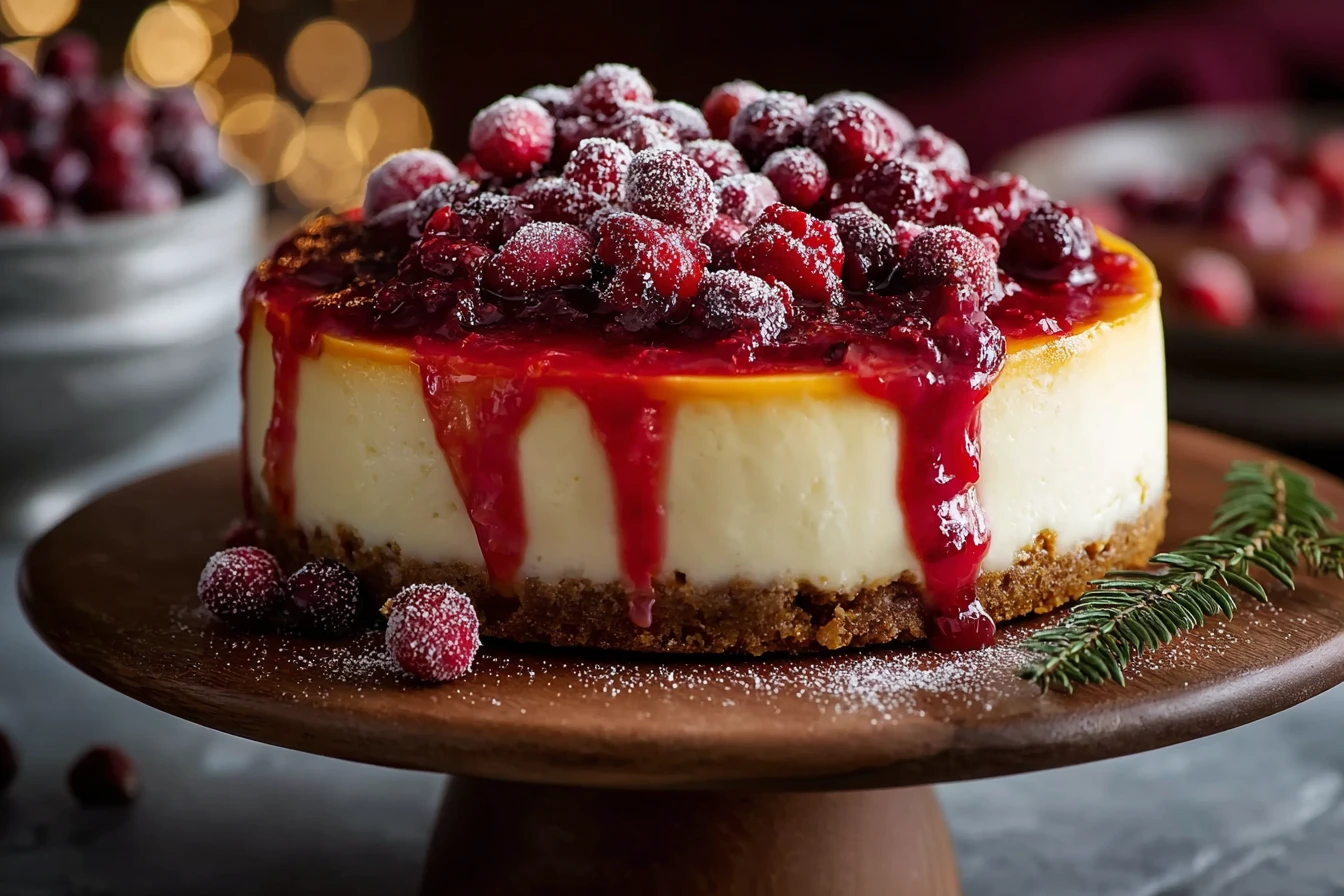 Cranberry Orange Cheesecake Recipe Best Cranberry Orange Cheesecake Homemade Cranberry Orange Cheesecake Cranberry Orange ...